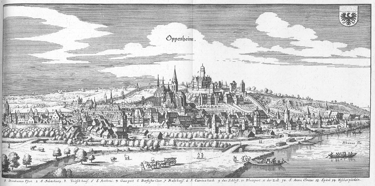 OppenheimObjekte: Stadtansicht von Oppenheim, Matthäus Merian